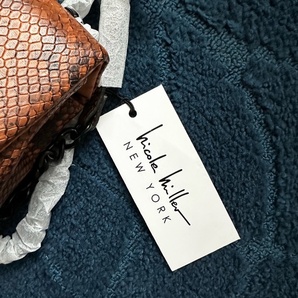 Nicole Miller Brown Snake Print Women Bag - Picture 3 of 9